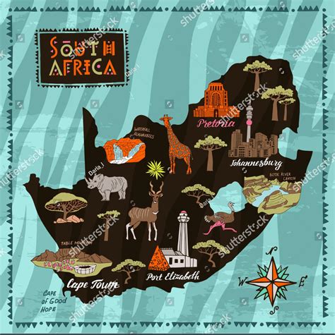 south africa tourism map